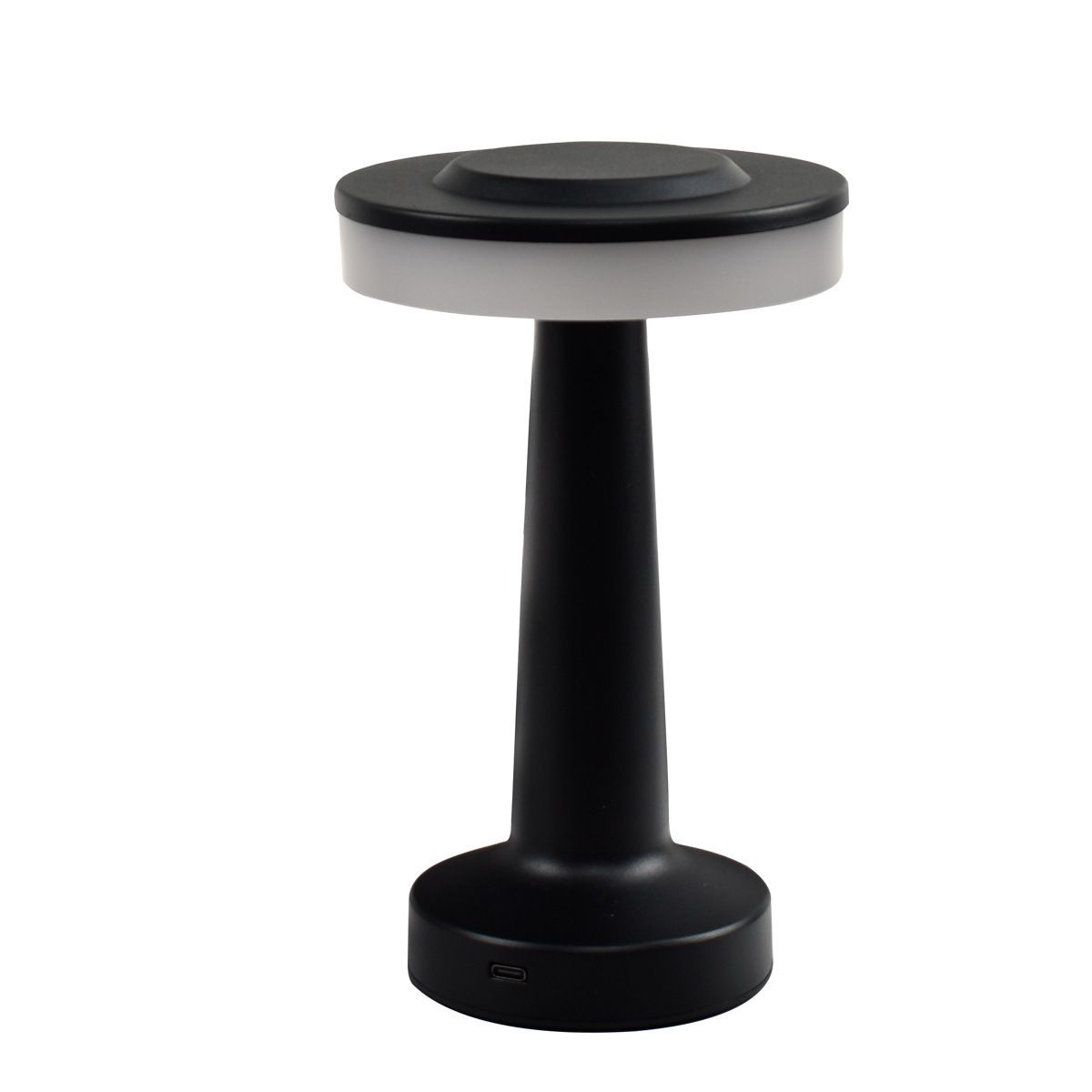 Black Rechargeable UFO Table Lamp Touch Control LED Bedside Night Light