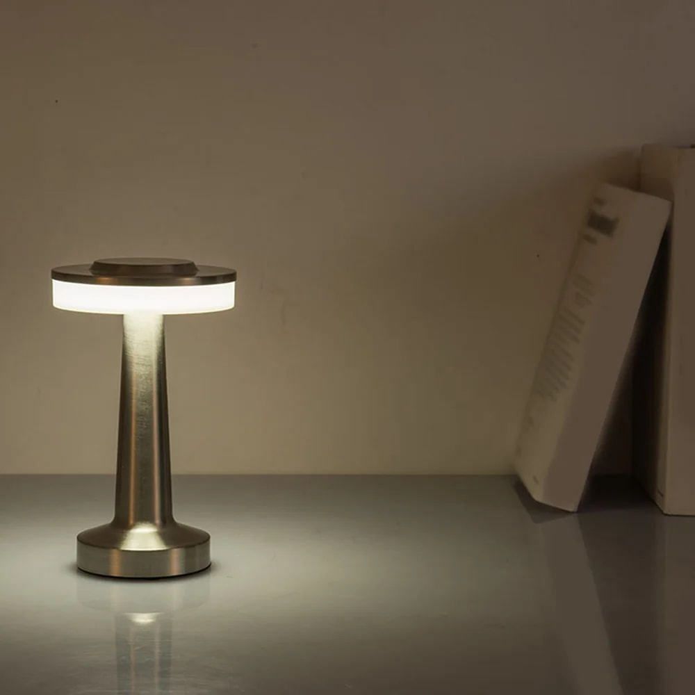 Bronze Rechargeable UFO Table Lamp Touch Control LED Bedside Night Light view 3