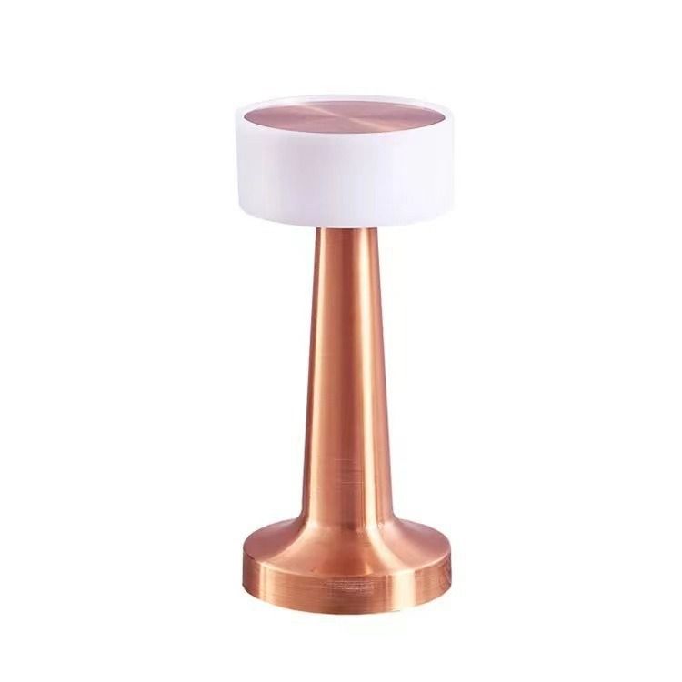 Copper Rechargeable Acrylic Shade UFO Table Lamp Touch Control LED Bedside view 3