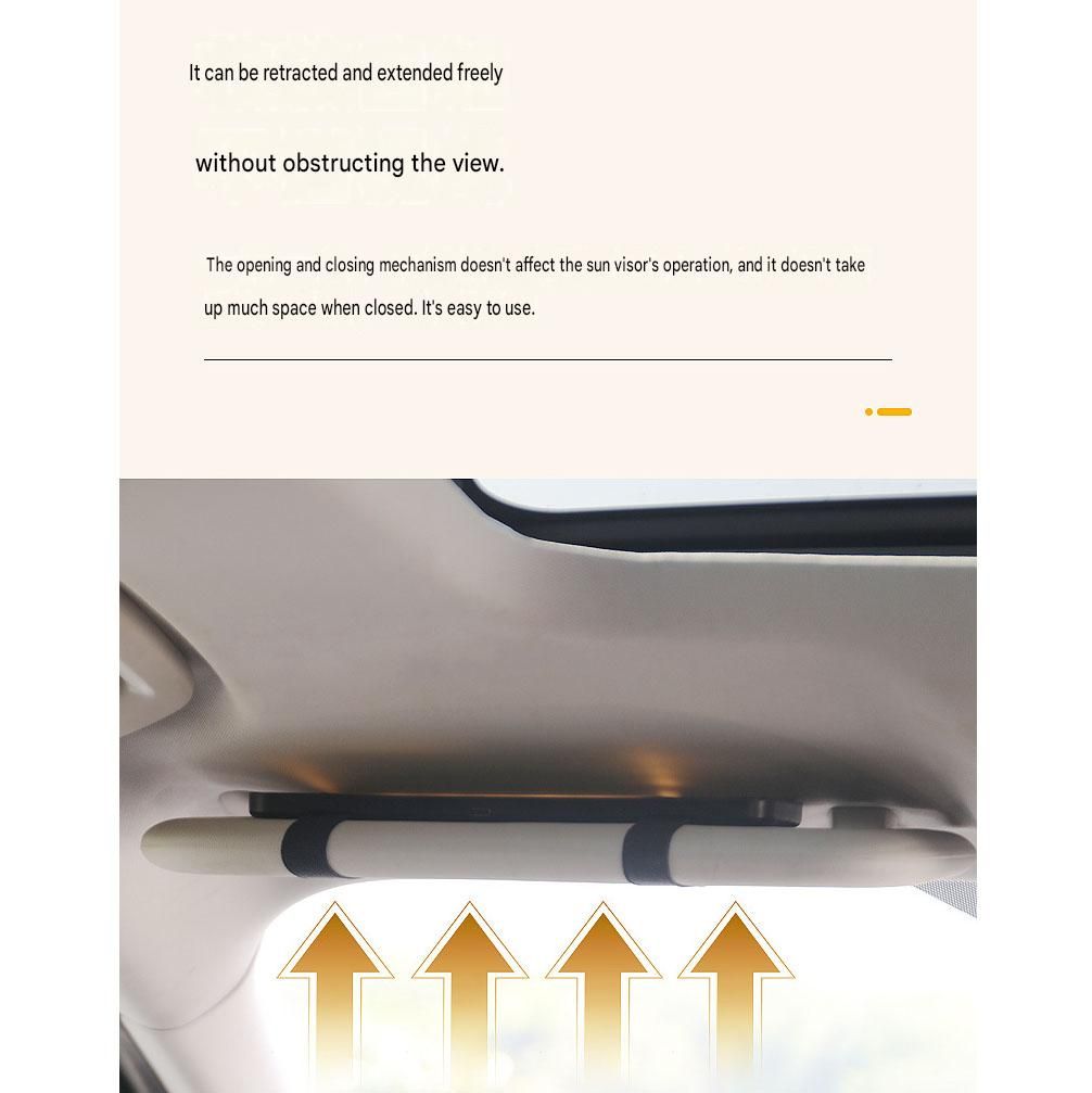 Black LED Car Sun Visor Makeup Mirror with 5x Magnification & Touch Lighting view 7