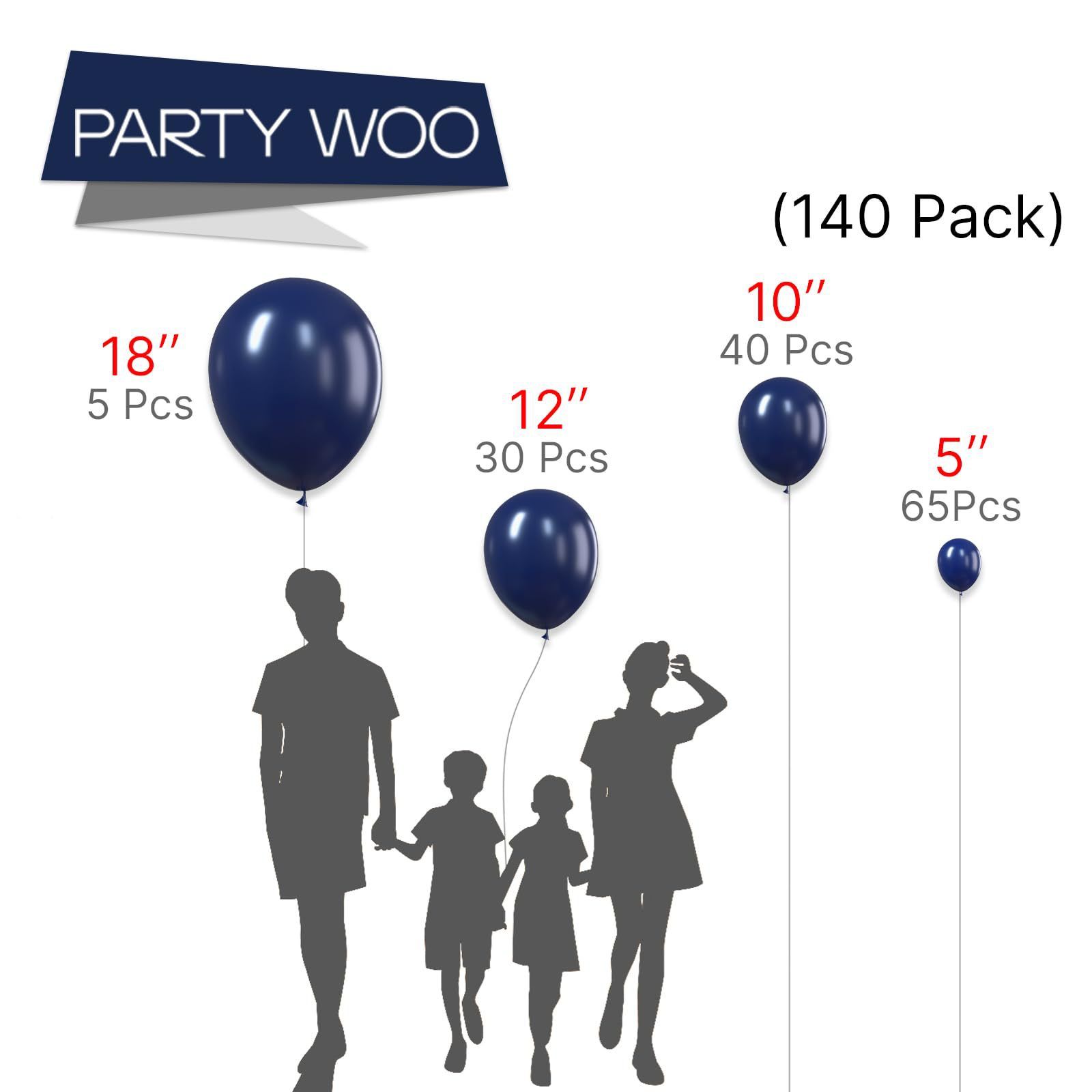 140PCS Dark blue Balloon Garland Kit Latex Balloon Arch Set for Birthday view 5