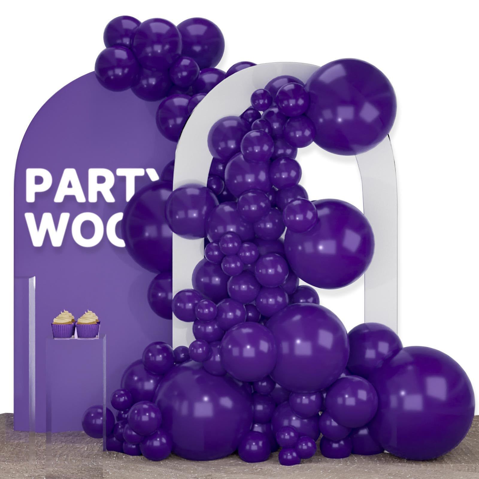 140PCS Deep purple Balloon Garland Kit Latex Balloon Arch Set for Birthday view 4