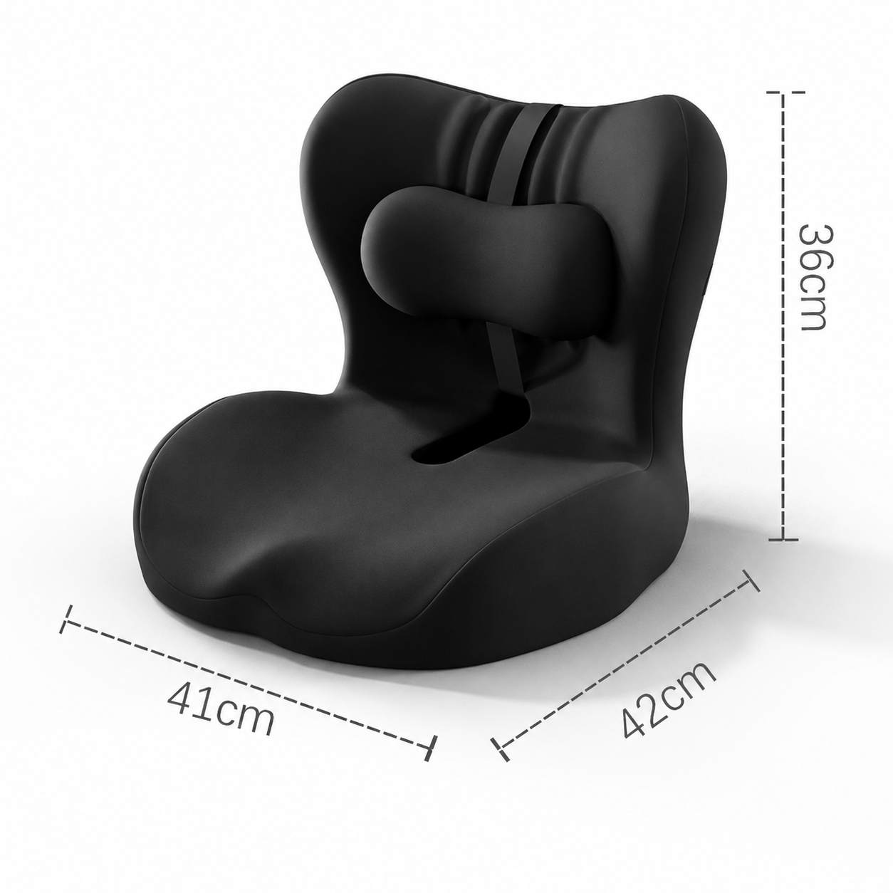 Ergonomic Memory Foam Seat Cushion with Black Support Integrated One Piece view 8