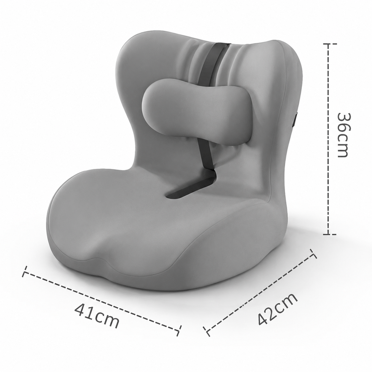 Ergonomic Memory Foam Seat Cushion with Gray Support Integrated One Piece view 8