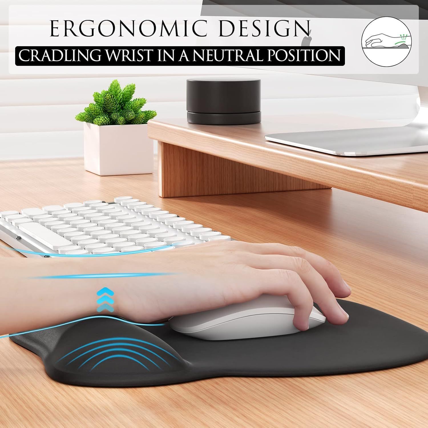 Gradient Light Blue silicone wrist rest with 20-in-1 electronics cleaning kit view 6