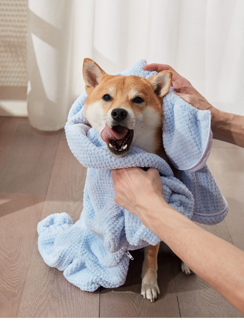 Pet Wearable Bathrobe Towel (Size XXL) - Quick-drying view 4