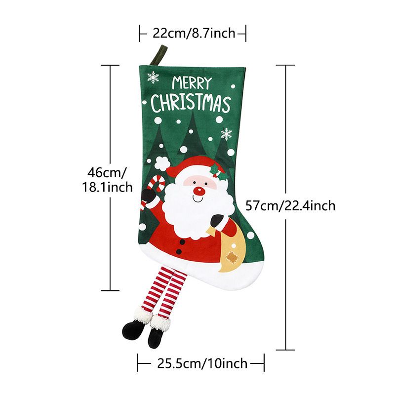 Snowman Hanging Stocking - Festive Red Snowman Design Hanging Sock with view 7