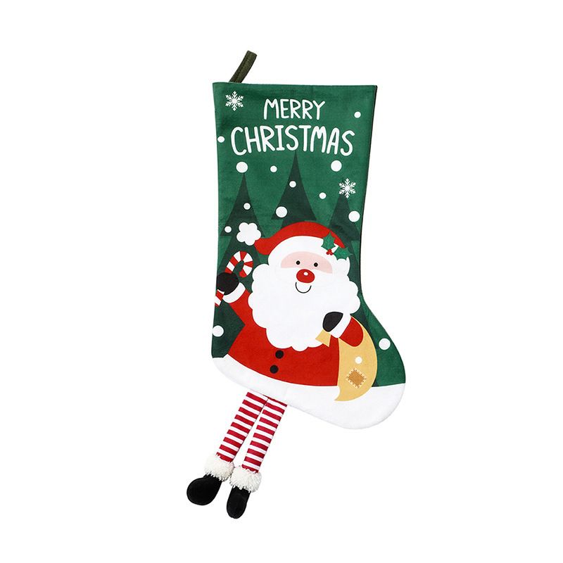 White Knitted Christmas Tree Skirt & Santa Stocking Combo Set Festive Holiday view 8