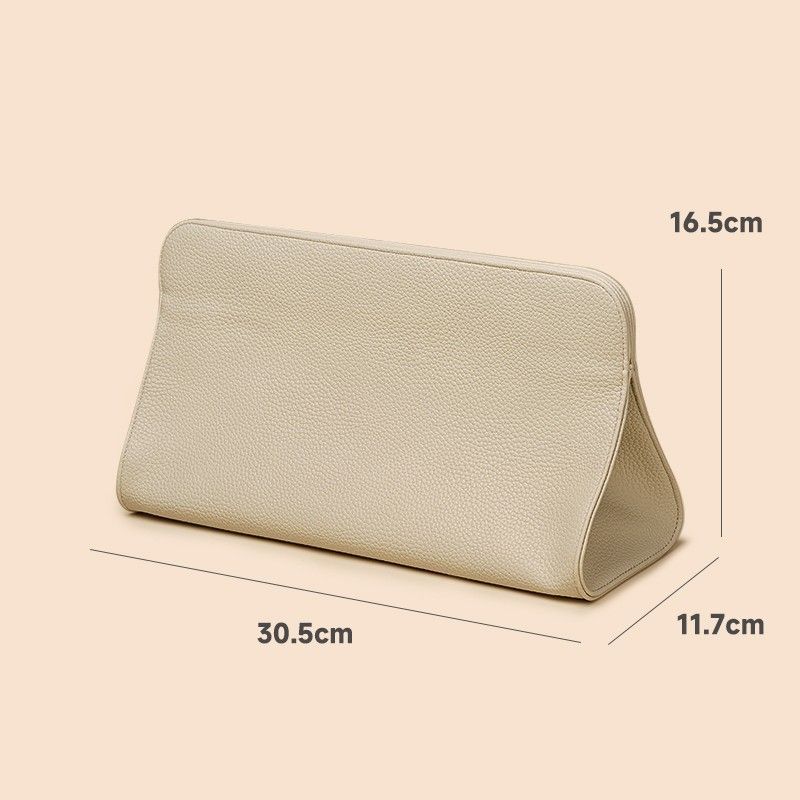 Beige Hair Dryer Storage Bag - Faux Leather Travel Organizer with Magnetic Closure view 6