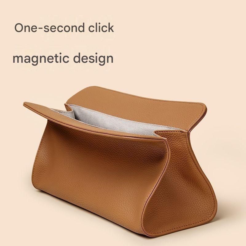 Pink Hair Dryer Storage Bag - Faux Leather Travel Organizer with Magnetic Closure view 4