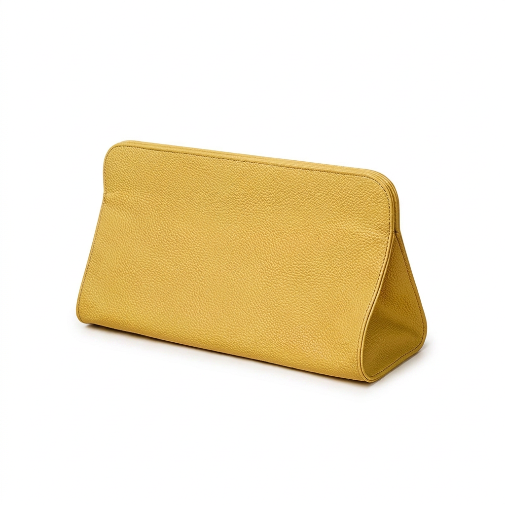 Yellow Hair Dryer Storage Bag - Faux Leather Travel Organizer with Magnetic view 3