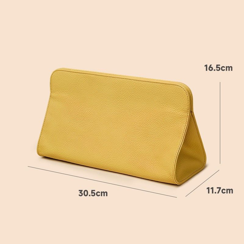 Yellow Hair Dryer Storage Bag - Faux Leather Travel Organizer with Magnetic view 6