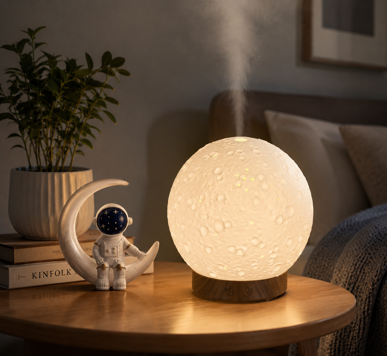 Moonlight Dreams Moon Lamp Humidifier Night Light USB Aroma Diffuser with view 2