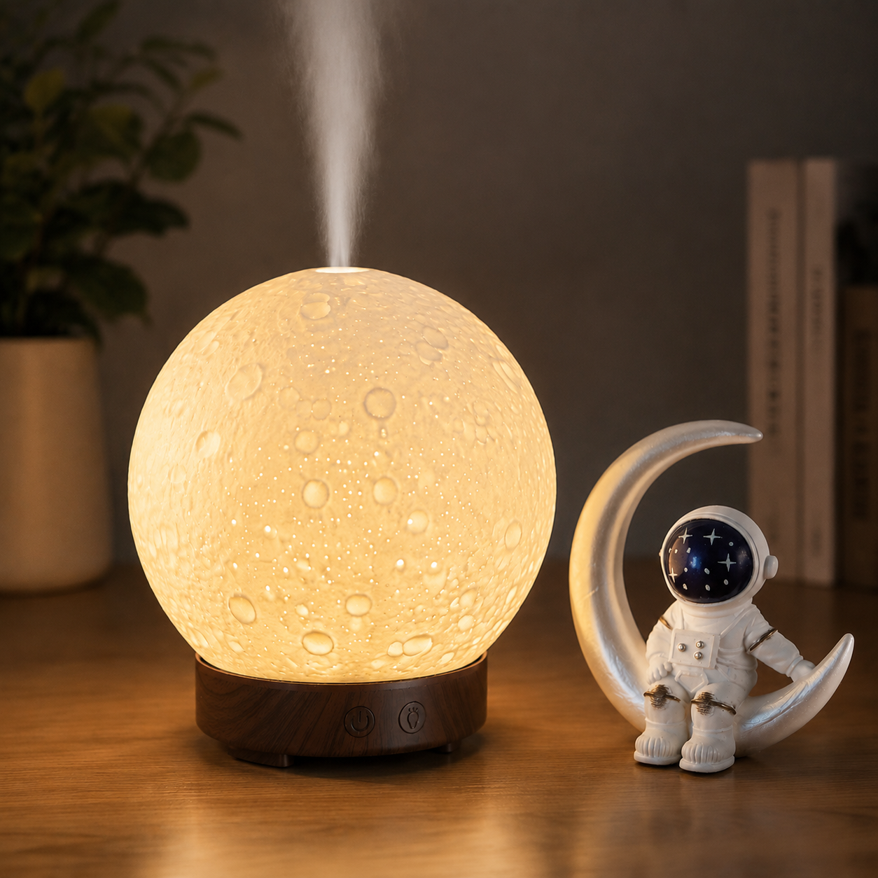 Moonlight Dreams Moon Lamp Humidifier Night Light USB Aroma Diffuser with view 2