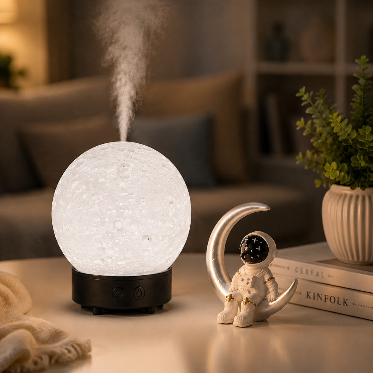 Moonlight Dreams Moon Lamp Humidifier Night Light USB Aroma Diffuser with view 2