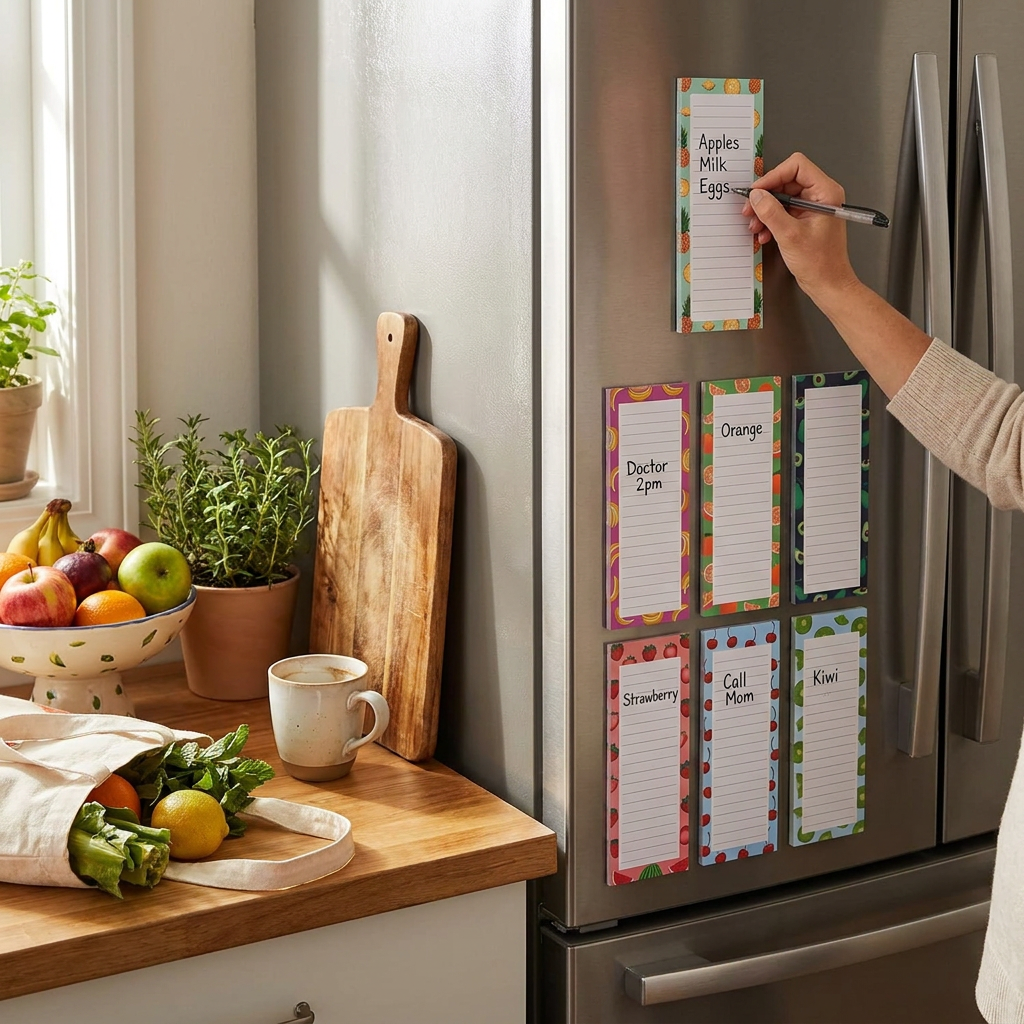 8 Pack Fruit Magnetic Notepads for Fridge(Type A) view 3
