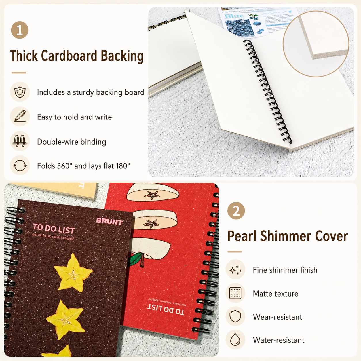 Fruit Series To Do List Notebook (Blueberry) – Spiral Bound Journal with Cute view 4