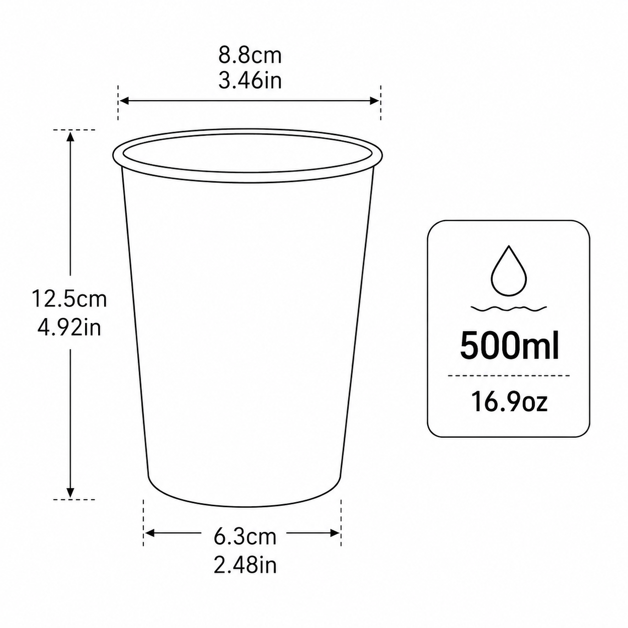Red 304 Stainless Steel Camping Coffee Cup with Leather Sleeve – 500ml view 4