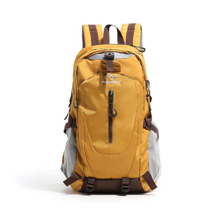 Yellow Hiking Backpack with 5 Carabiners Included – Lightweight Waterproof view 9
