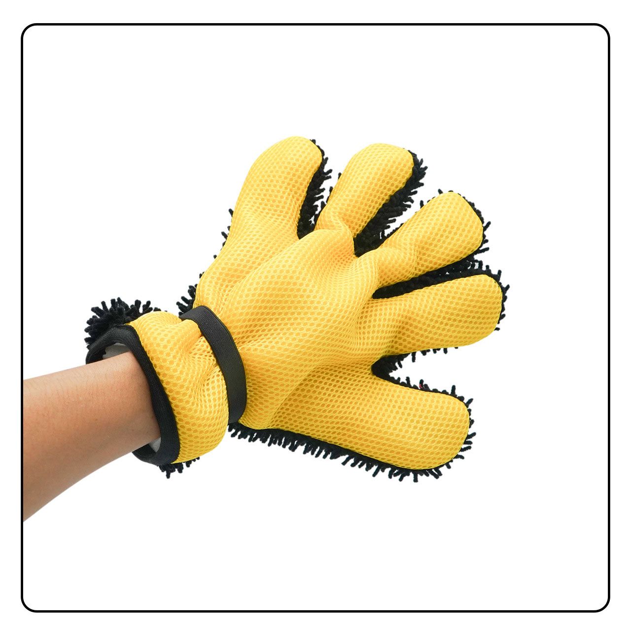 Five Finger Car Wash Glove Chenille Microfiber Cleaning Mitt Soft Scratch-Free view 6