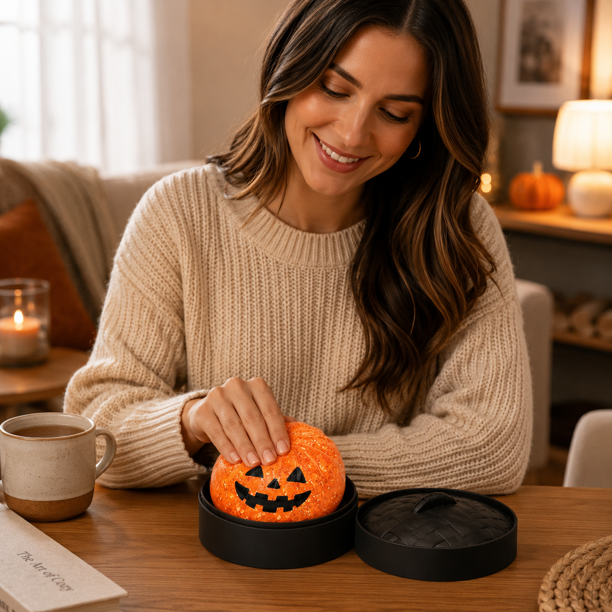 (Orange pumpkin buns) Halloween Slow-Rebound Soft Mini Bread Toy view 2