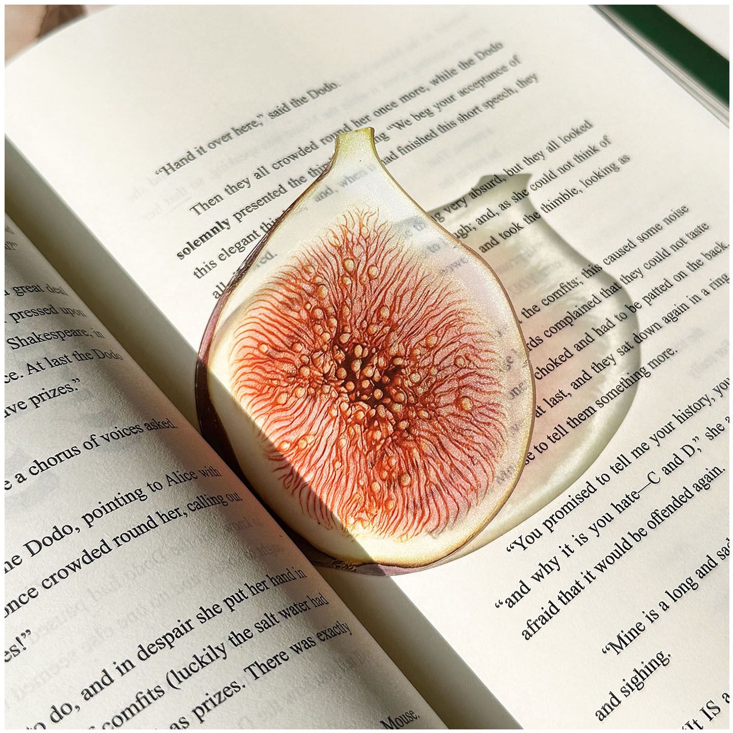 2PCS Cute Figs Acrylic Bookmarks Fruit Transparent Reading Bookmarks Aesthetic view 3
