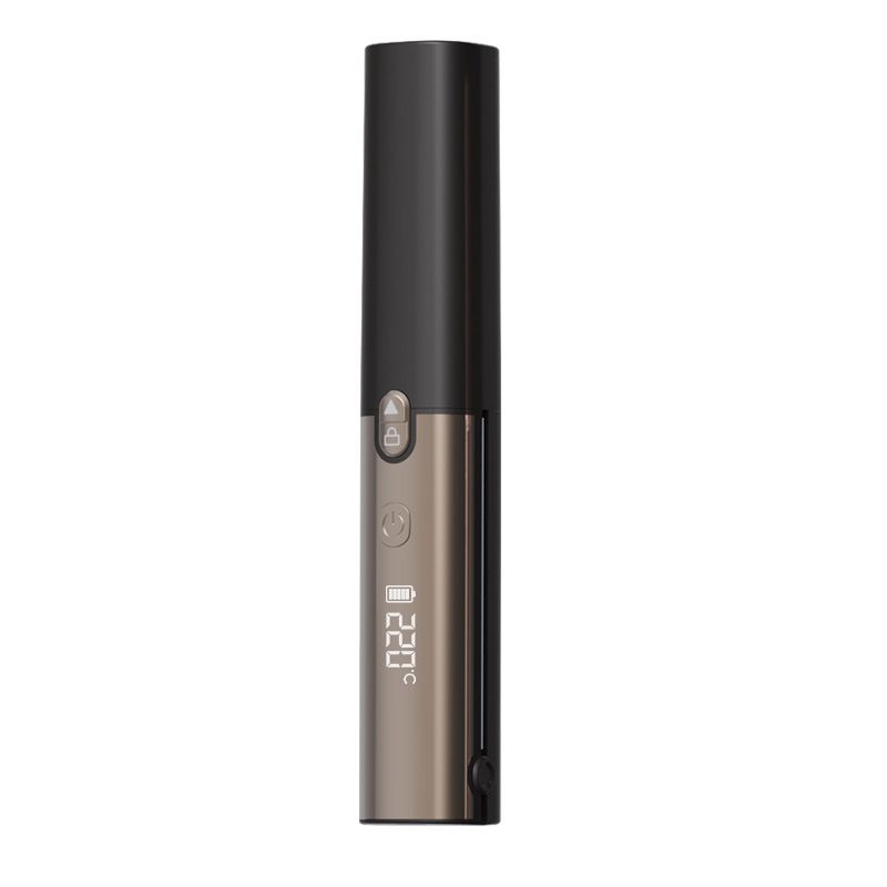 Brown Portable Cordless Hair Straightener Brush Rechargeable Mini Hair Styling view 3