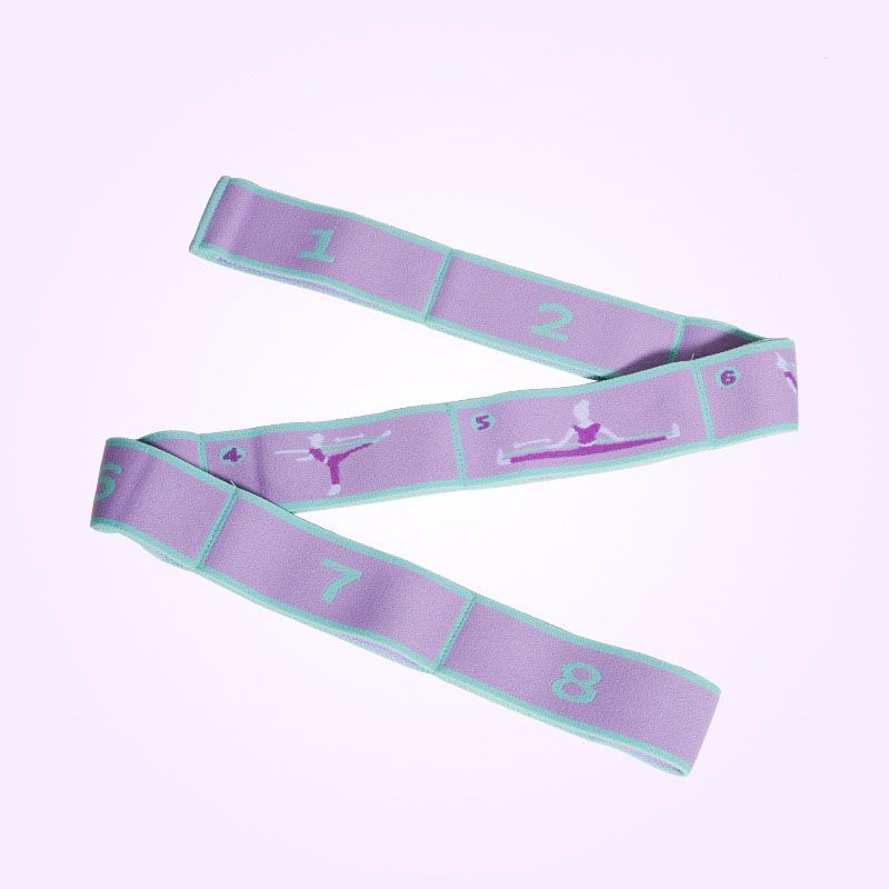 8 Grid Yoga Stretching Strap and 20LB Resistance Band Set for Pilates Workout view 4