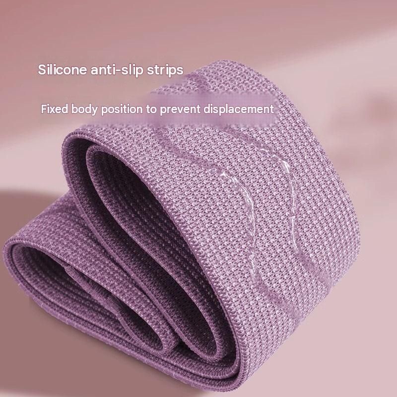 Green and purple 8 Grid Yoga Stretching Strap and 60LB Resistance Band Set for view 6