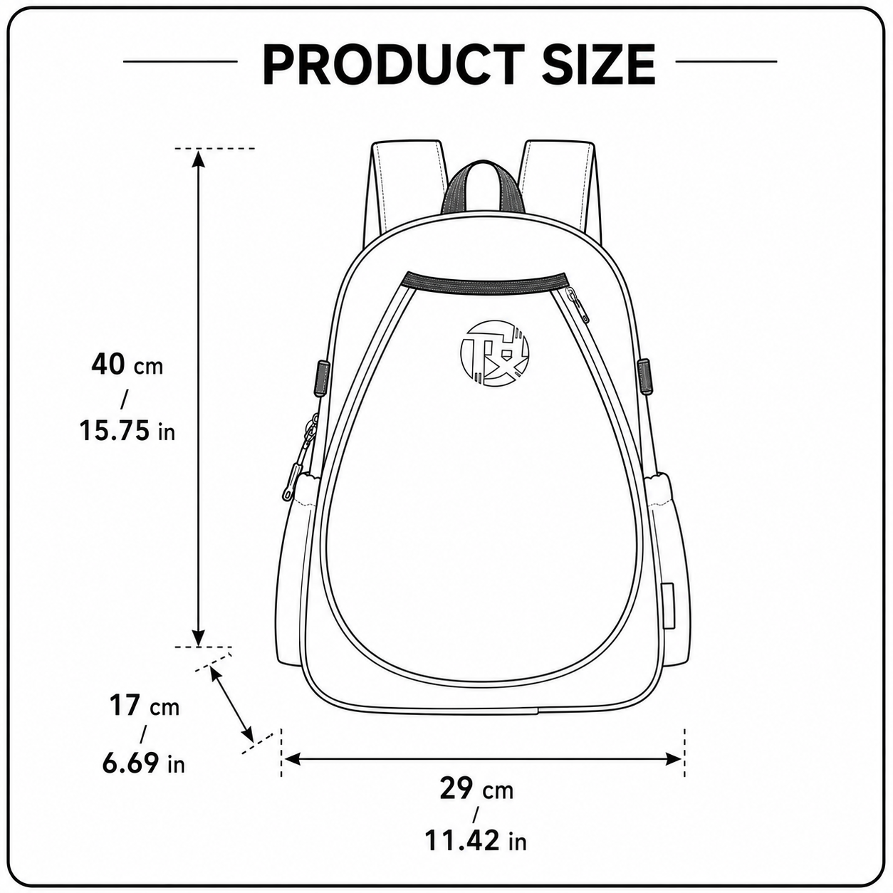 Yellow Sports Racket Backpack - Lightweight Casual Travel Bag with Separate view 6