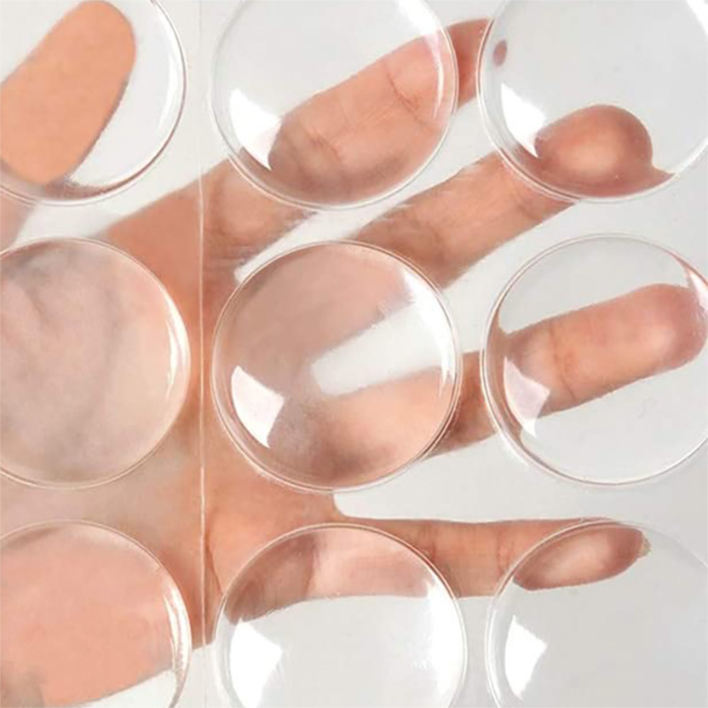6 Pack Transparent Silicone Wall Protector Pads Door Handle Bumper Pads for view 3