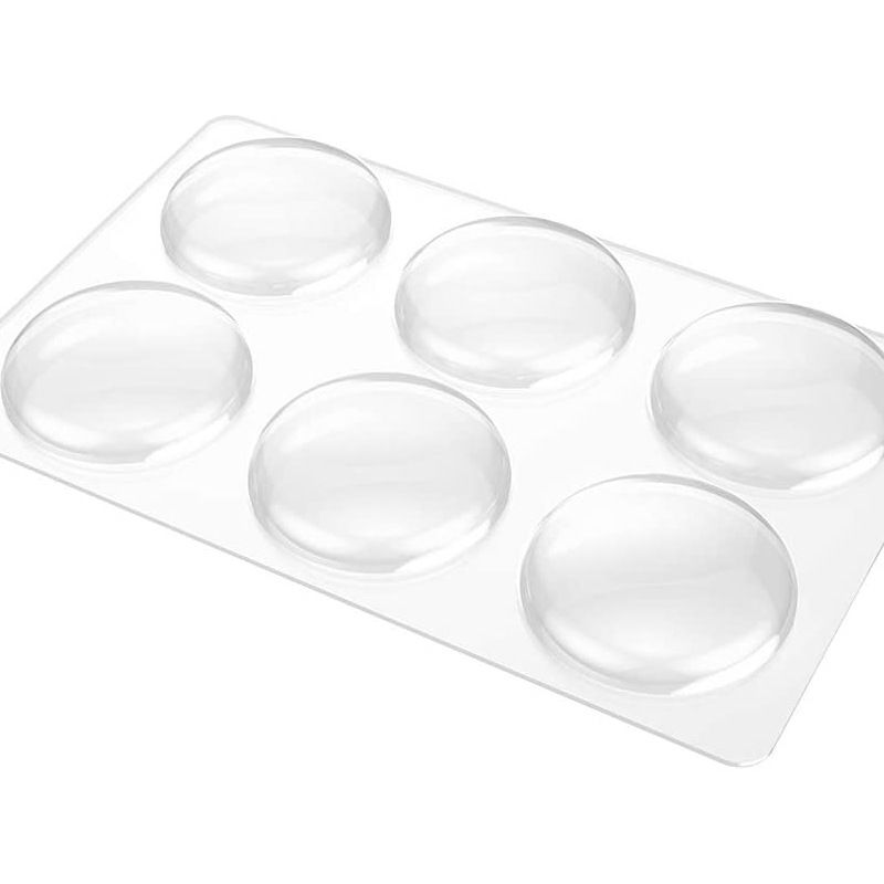 6 Pack Transparent Silicone Wall Protector Pads Door Handle Bumper Pads for view 5