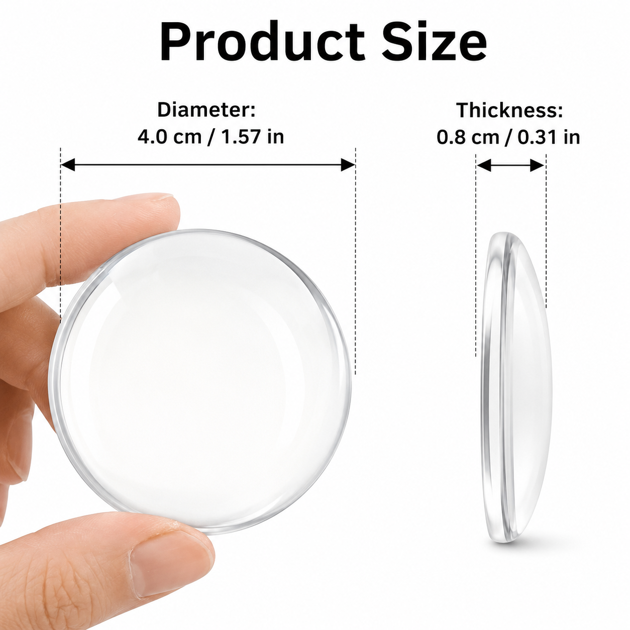 4 Pack Transparent Silicone Wall Protector Pads Door Handle Bumper Pads for view 4