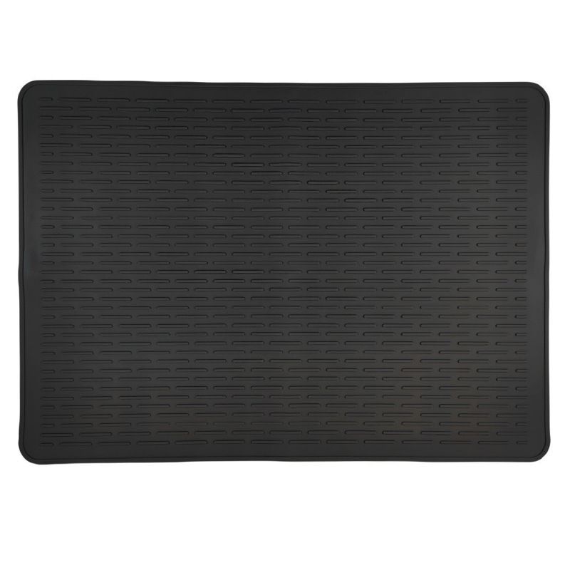 Black Extra Large Silicone Countertop Protector & Dish Drying Mat - Dishwasher