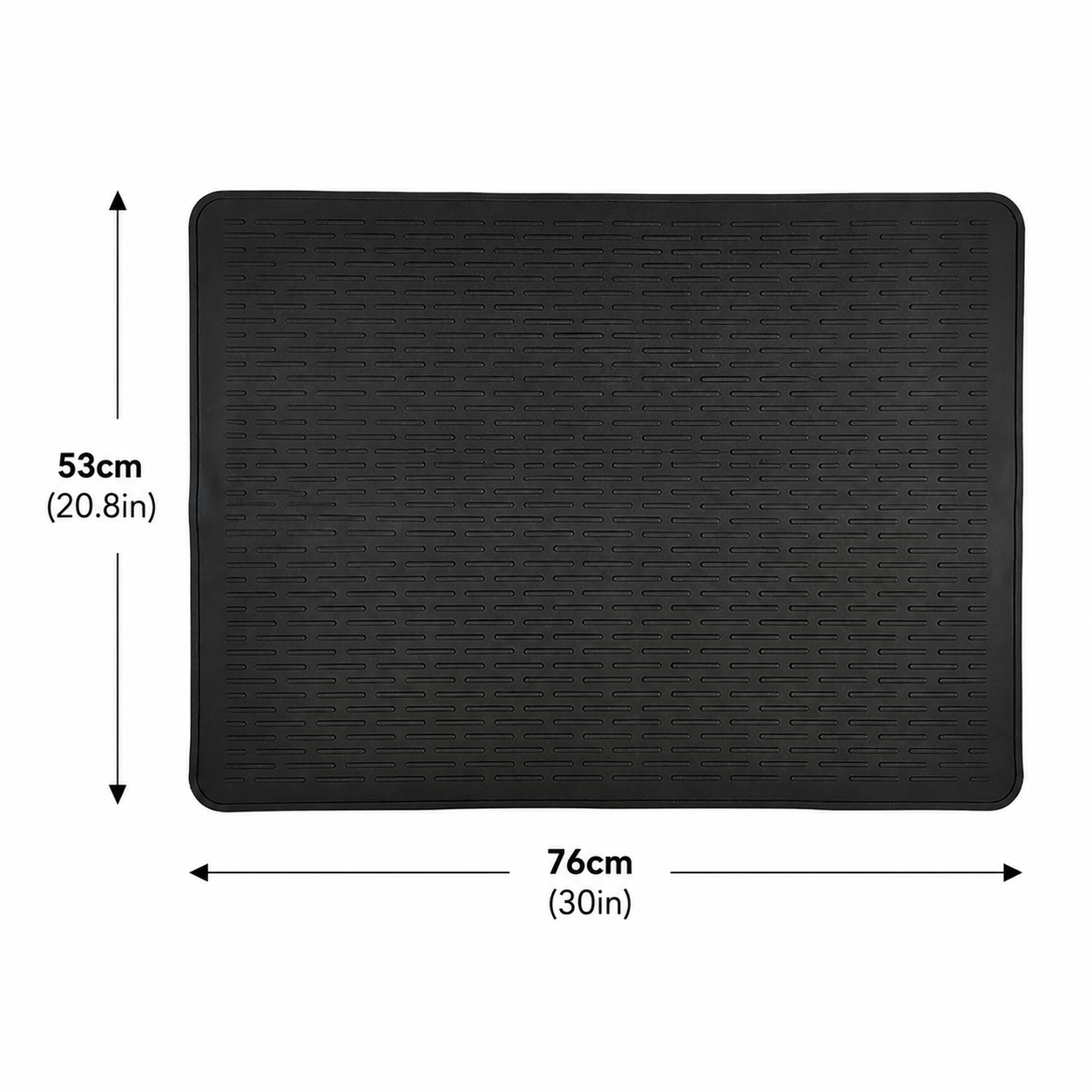 Black Extra Large Silicone Countertop Protector & Dish Drying Mat - Dishwasher view 5