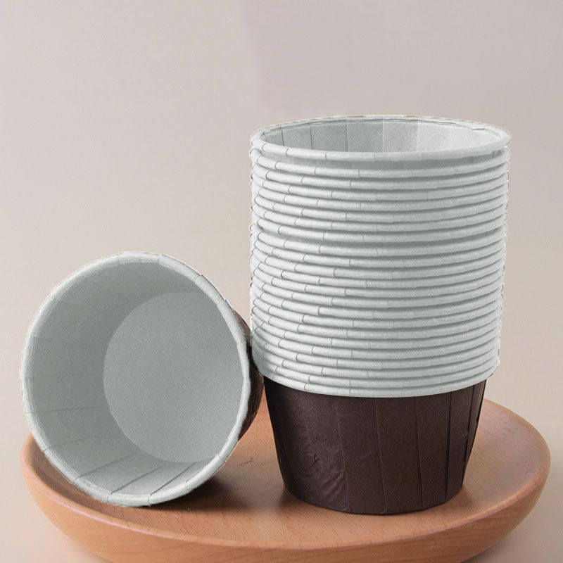 Dark Brown 50Pcs Cupcake Baking Cups 2.56in Greaseproof Paper Liners for