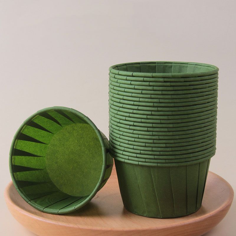 Green 50Pcs Cupcake Baking Cups 2.56in Greaseproof Paper Liners for Muffins