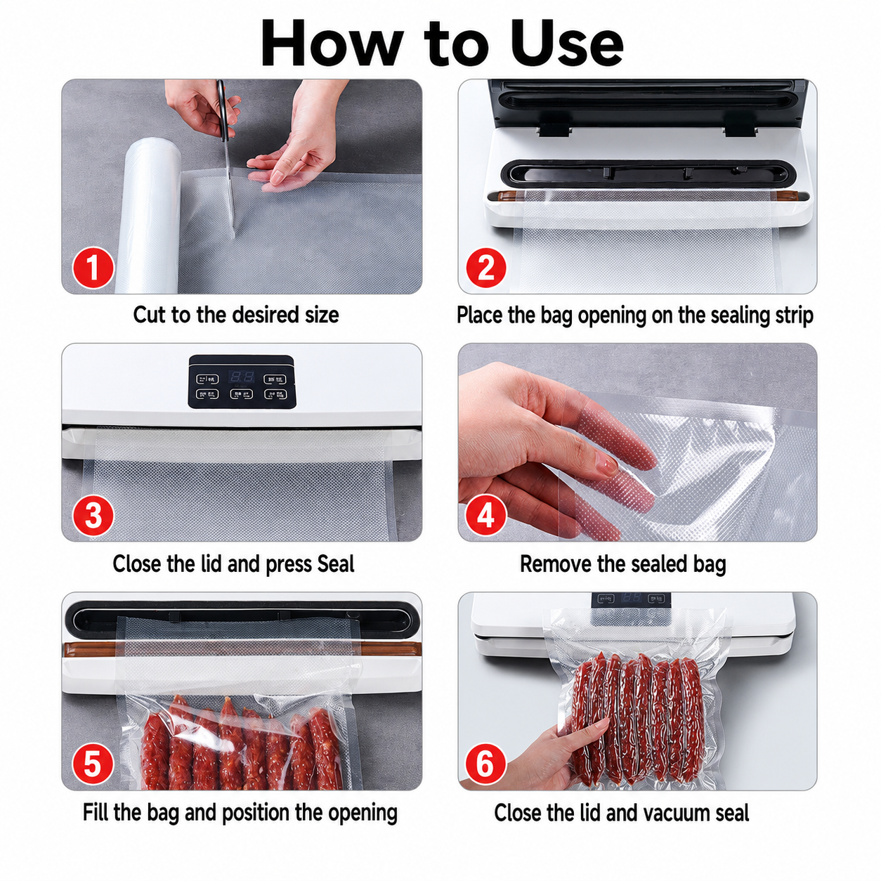 Vacuum Sealer Bag Roll 17cm x 5m Embossed Food Storage Bags 2 Rolls for Vacuum view 6