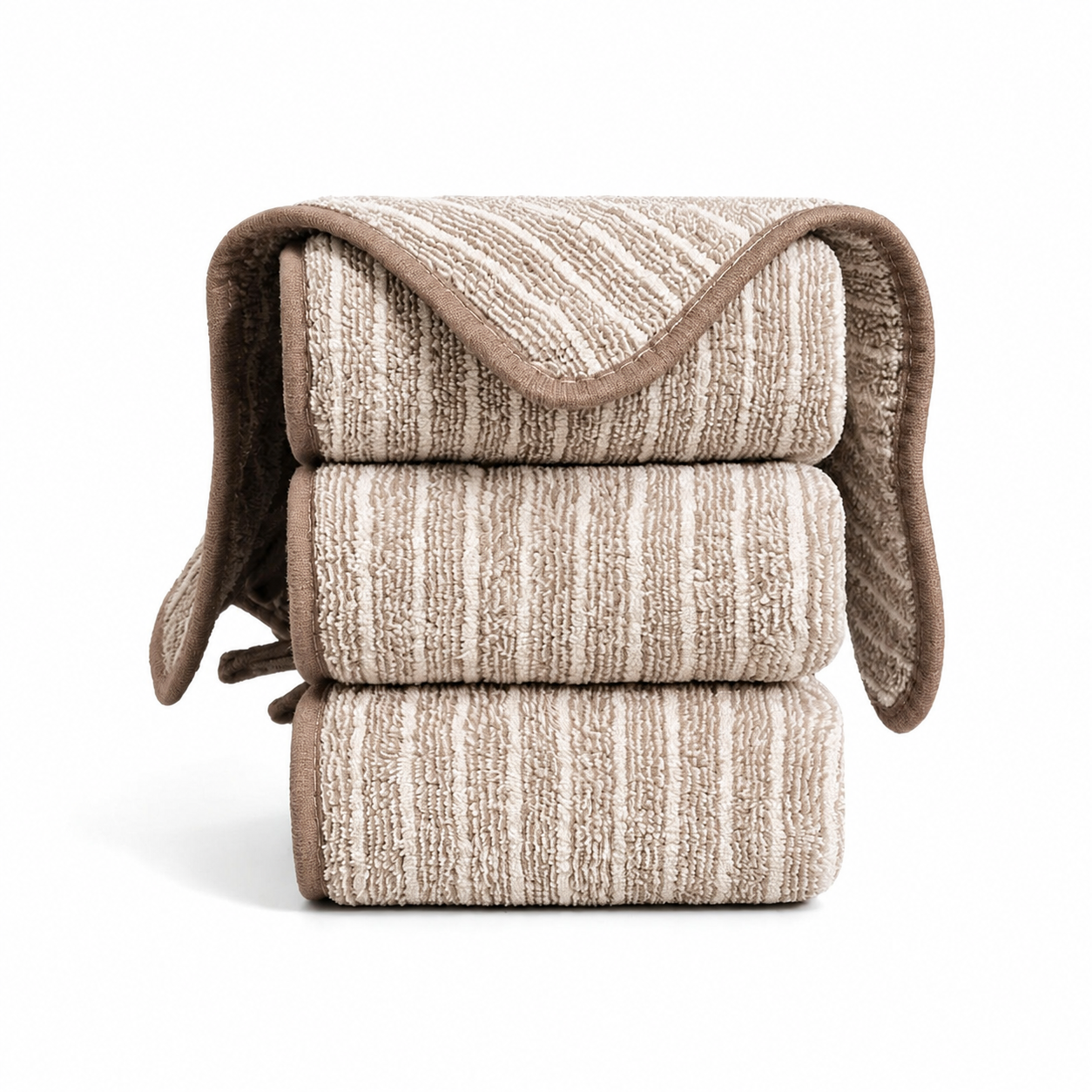 5 Pack Coffee Brown Kitchen Cleaning Cloths - 25 x 25 cm Reusable Absorbent