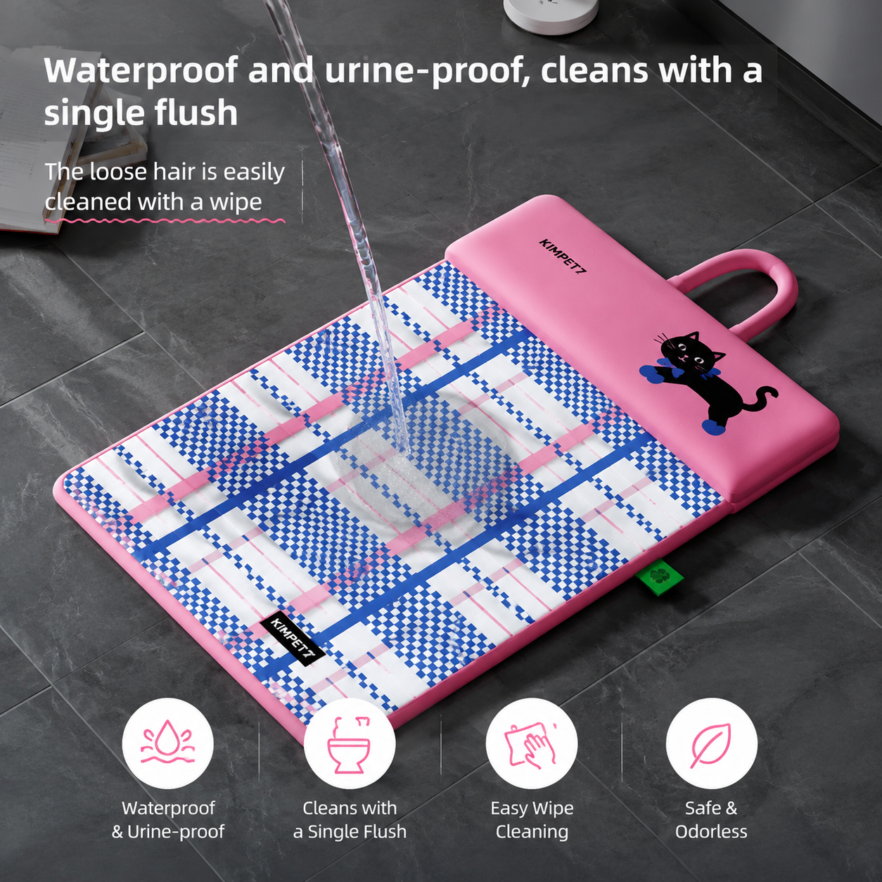 Blue Foldable Pet Cooling Mat (XL) - Double-Sided Summer Dog Bed Pad view 2