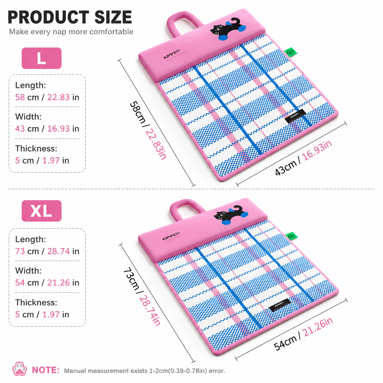 Blue Foldable Pet Cooling Mat (XL) - Double-Sided Summer Dog Bed Pad view 5
