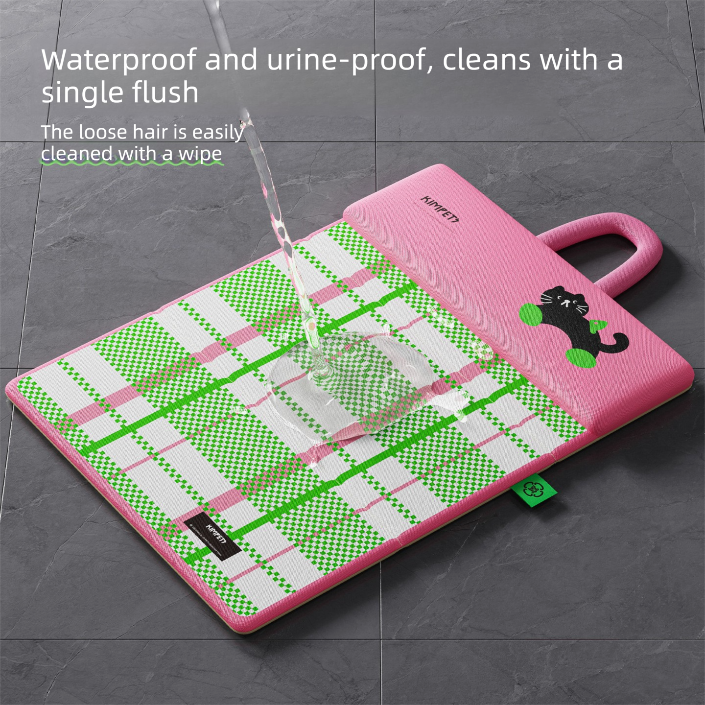 Green Foldable Pet Cooling Mat (XL) - Double-Sided Summer Dog Bed Pad view 3