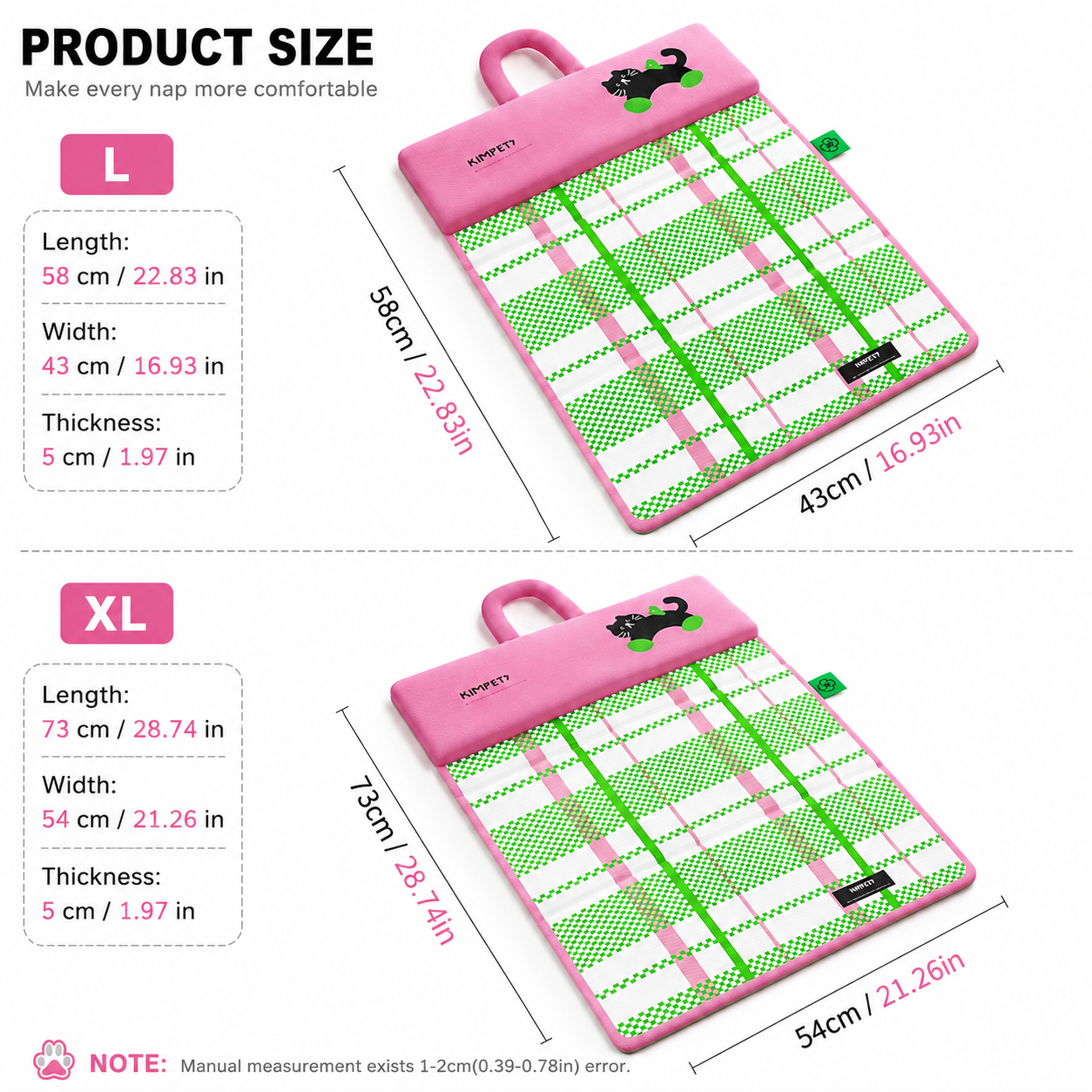 Green Foldable Pet Cooling Mat (XL) - Double-Sided Summer Dog Bed Pad view 5