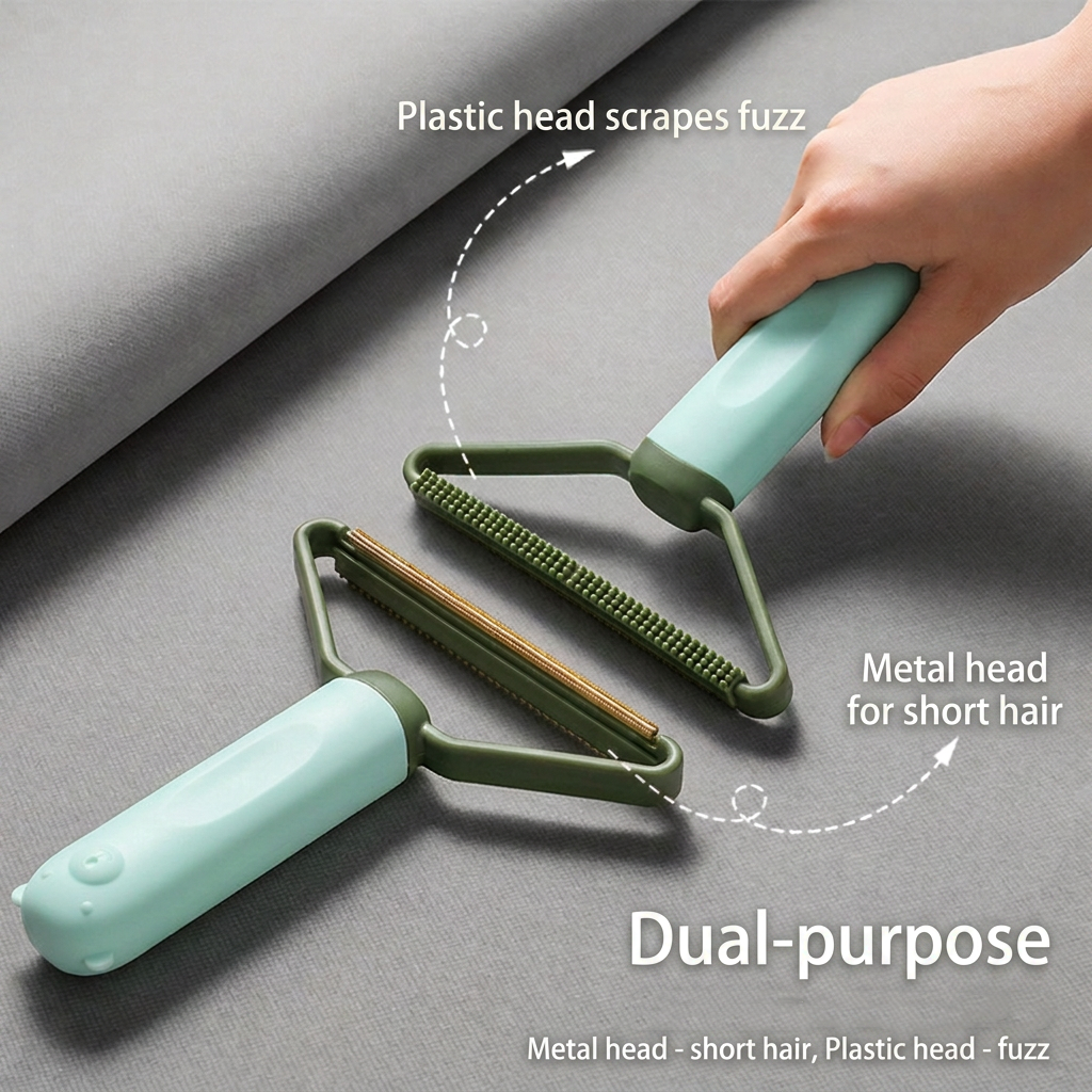 Blue Foldable Pet Cooling Mat (XL) and Green Pet Hair Cleaner Set view 4