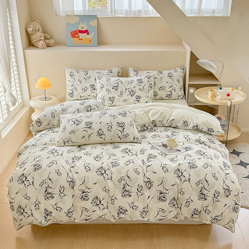Rose Print Bedding Set - 3 Piece Set - Quilt Cover 200 x 229 cm with 2 view 5