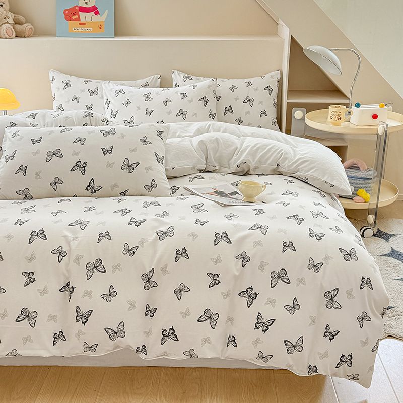 Butterfly Print Bedding Set - 3 Piece Set - Quilt Cover 200 x 229 cm with 2 view 2