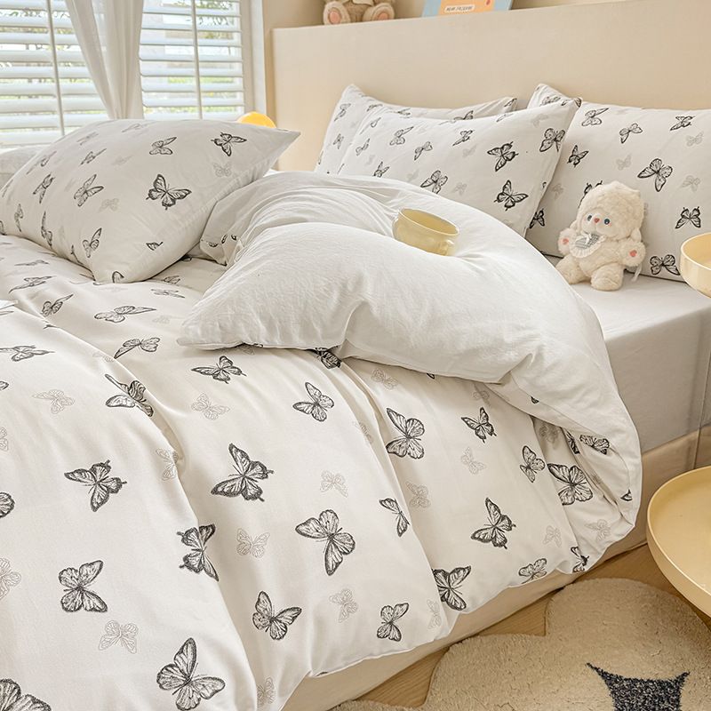 Butterfly Print Bedding Set - 3 Piece Set - Quilt Cover 200 x 229 cm with 2 view 3