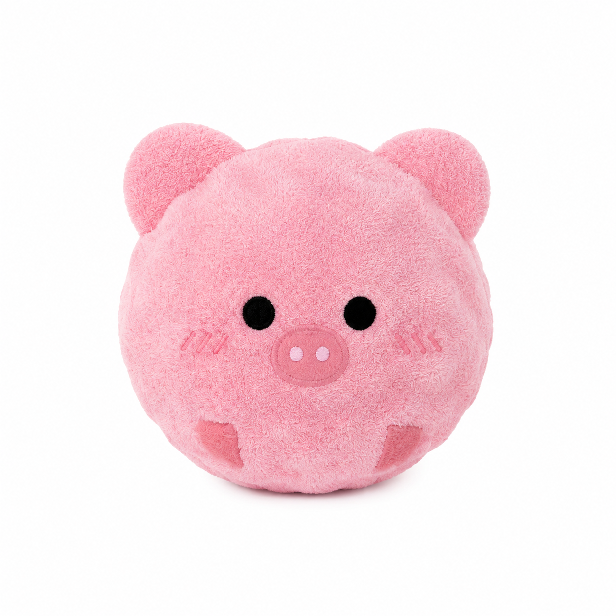 2-Piece Pink Pig Squeaky Ball Dog Toy Set with TPR Thorn Ball Inside - Soft