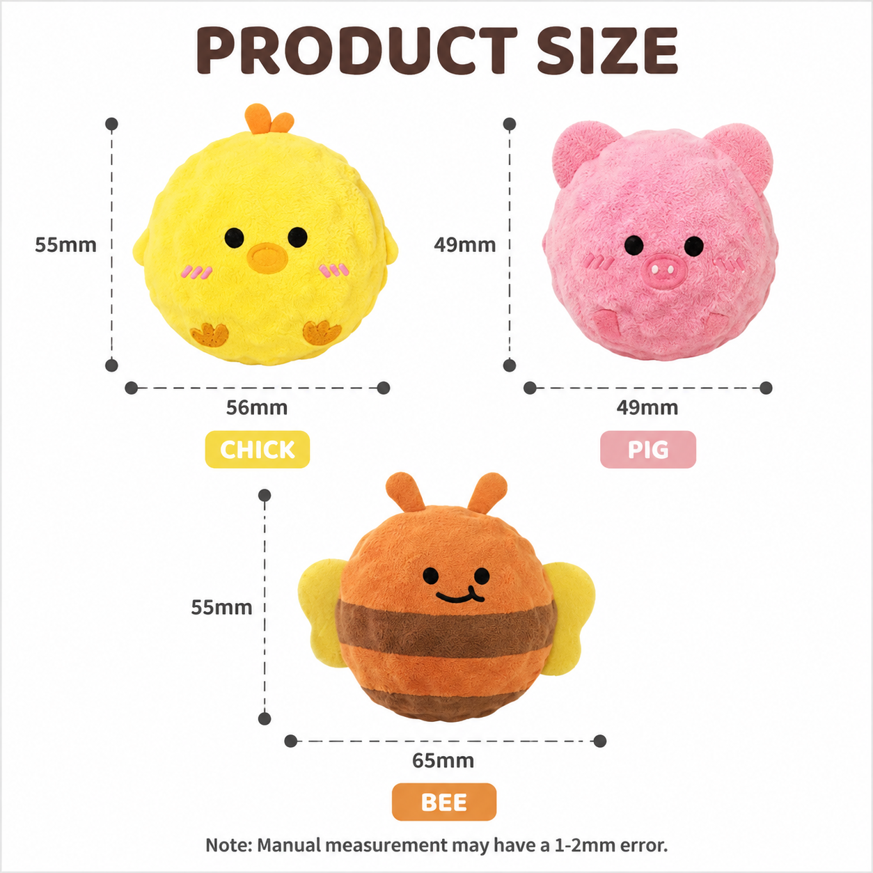 2-Piece Pink Pig Squeaky Ball Dog Toy Set with TPR Thorn Ball Inside - Soft view 5