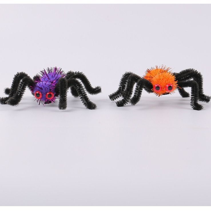 Halloween Spider Hair Clips 2 Pack Orange and Purple Costume Accessory for view 4